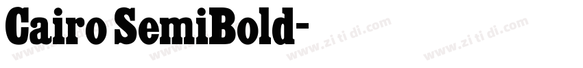 Cairo SemiBold字体转换
